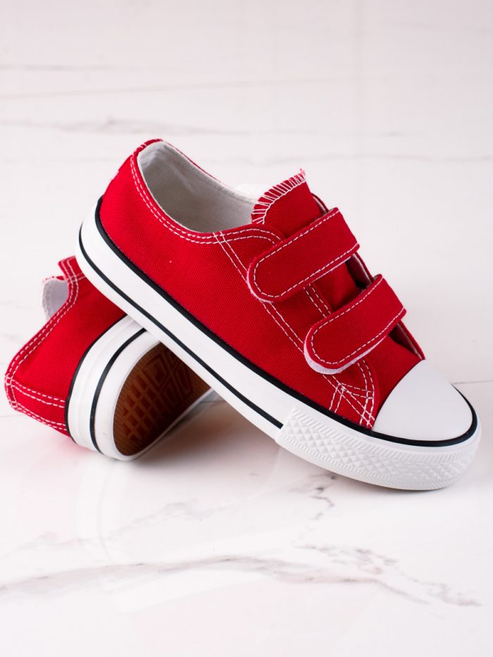 Raudoni batai su lipukais Batai berniukams 2Batai.LT - el.parduotuvė avalynės 4