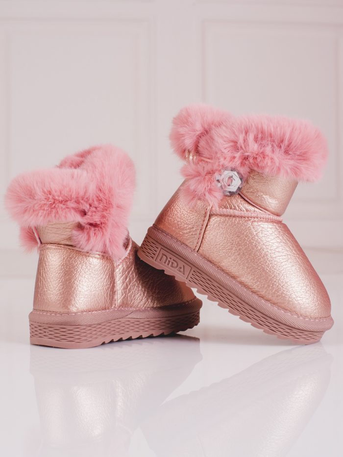 Mergaičių sniego batai su kailiu rožinės spalvos Shelovet Batai mergaitėms 2Batai.LT - el.parduotuvė avalynės 5