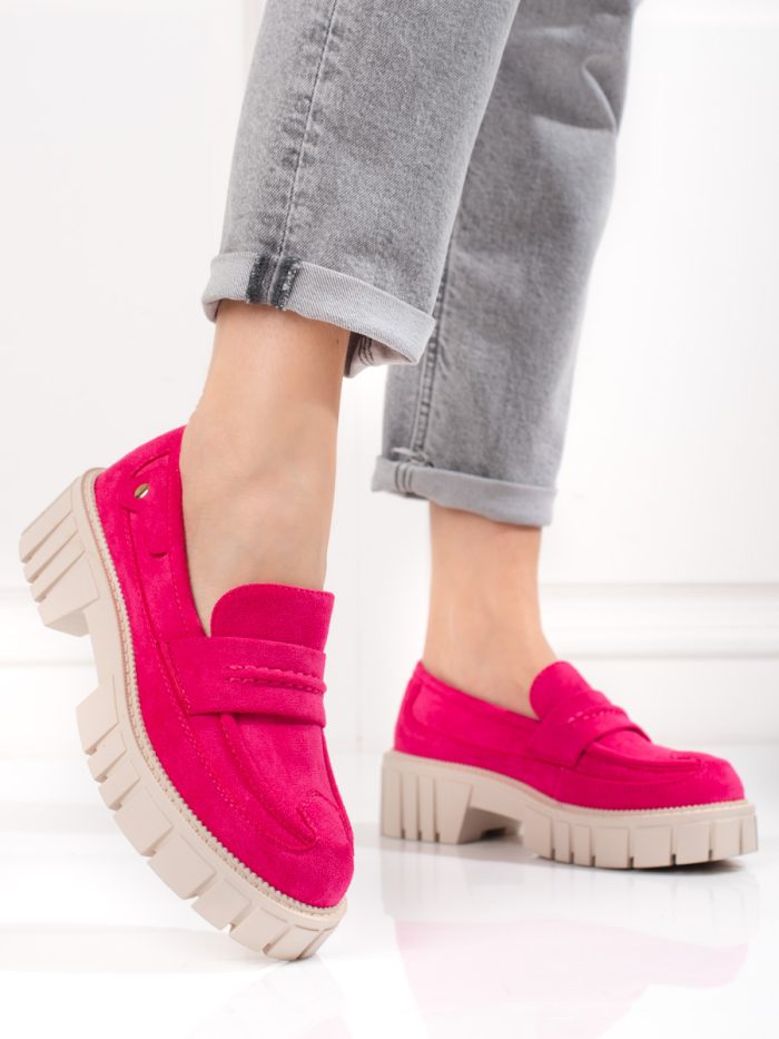 Moteriški rožiniai zomšiniai batai Shelovet Įmaunami batai pavasariui/vasarai/rudeniui 2Batai.LT - el.parduotuvė avalynės 6