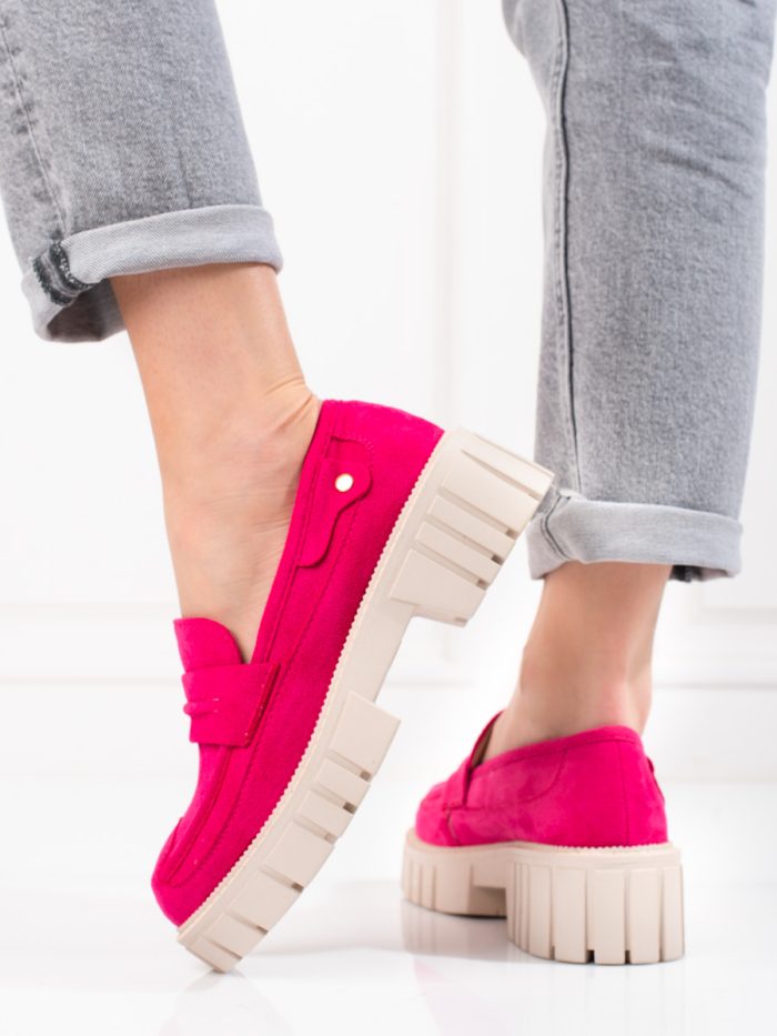 Moteriški rožiniai zomšiniai batai Shelovet Įmaunami batai pavasariui/vasarai/rudeniui 2Batai.LT - el.parduotuvė avalynės 7