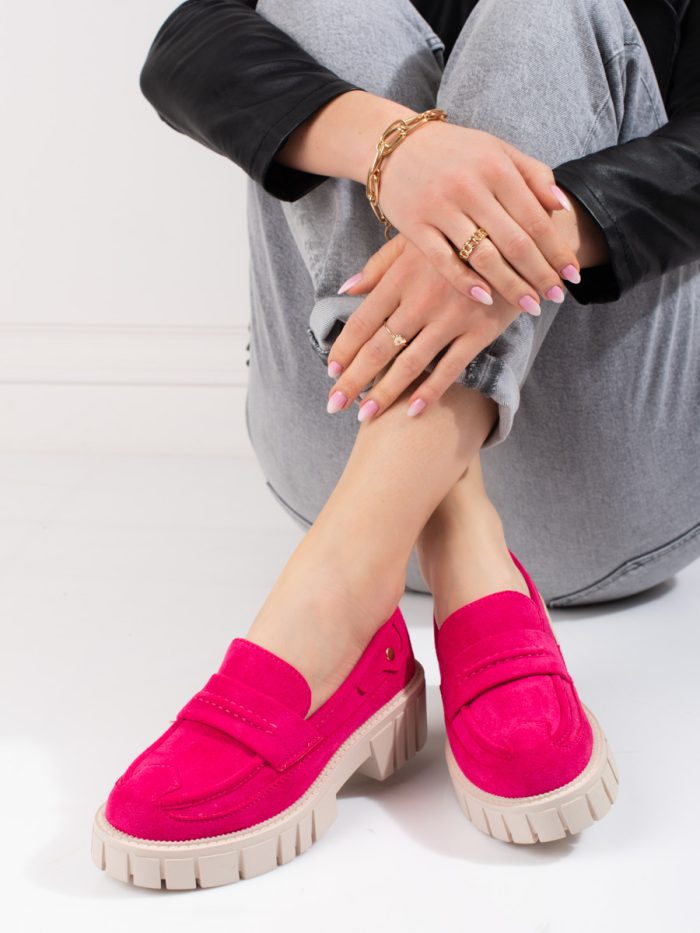 Moteriški rožiniai zomšiniai batai Shelovet Įmaunami batai pavasariui/vasarai/rudeniui 2Batai.LT - el.parduotuvė avalynės 4