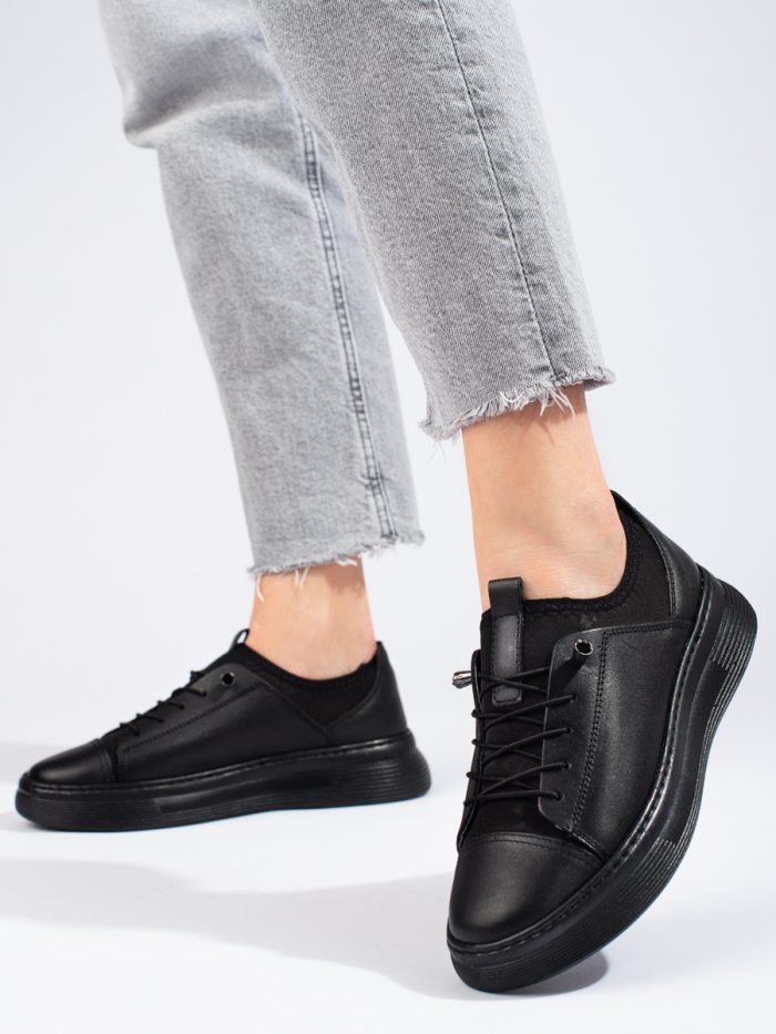 Moteriški juodi odiniai batai T.Sokolski Moteriški batai 2Batai.LT - el.parduotuvė avalynės 4