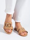 Plokščios basutės su apdaila Shelovet smėlio spalvos Moteriški batai 2Batai.LT - el.parduotuvė avalynės