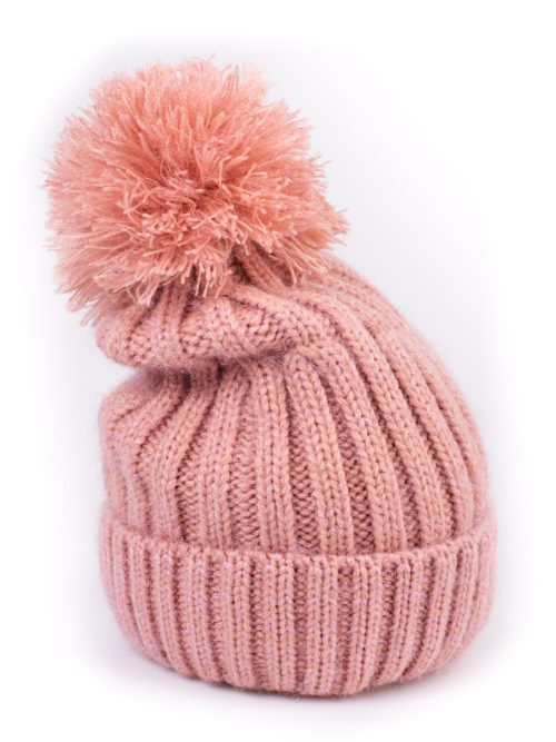 Moteriška žieminė kepurė su Shelovet kutosu rožinė Aksesuarai 2Batai.LT - el.parduotuvė avalynės