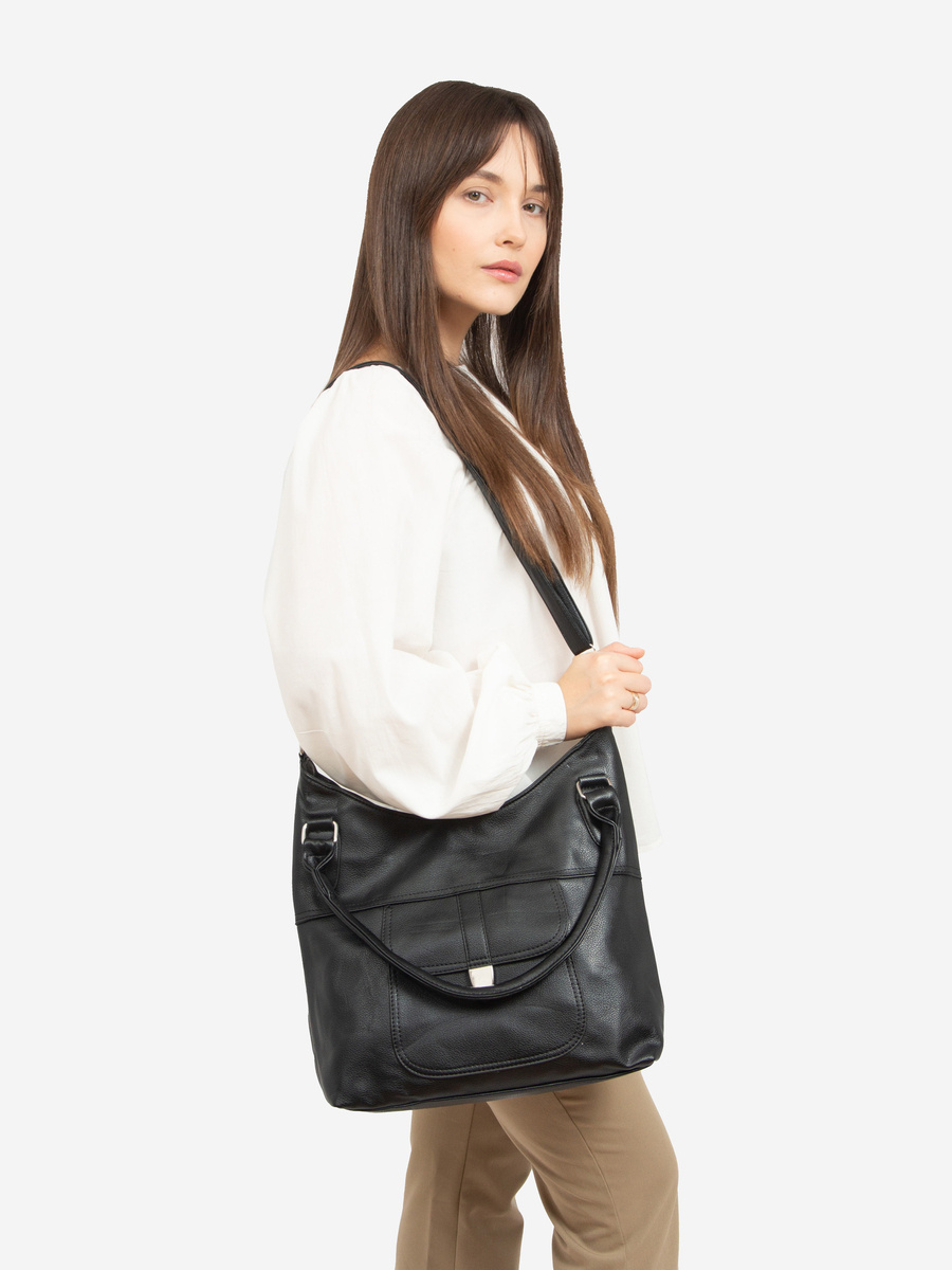 Klasikinis juodas moteriškas Shelovet krepšys per petį Aksesuarai 2Batai.LT - el.parduotuvė avalynės 2