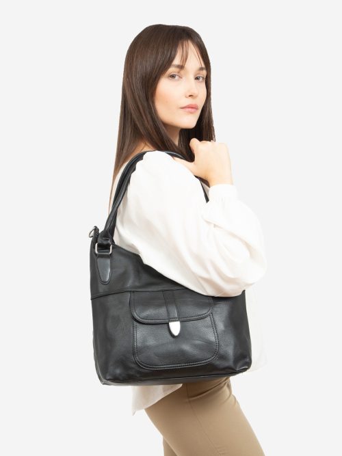 Klasikinis juodas moteriškas Shelovet krepšys per petį Aksesuarai 2Batai.LT - el.parduotuvė avalynės