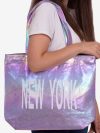 Didelis moteriškas violetinės spalvos audinio krepšys Aksesuarai 2Batai.LT - el.parduotuvė avalynės