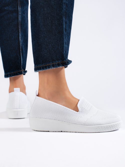 Balti tekstiliniai sportbačiai Moteriški batai 2Batai.LT - el.parduotuvė avalynės