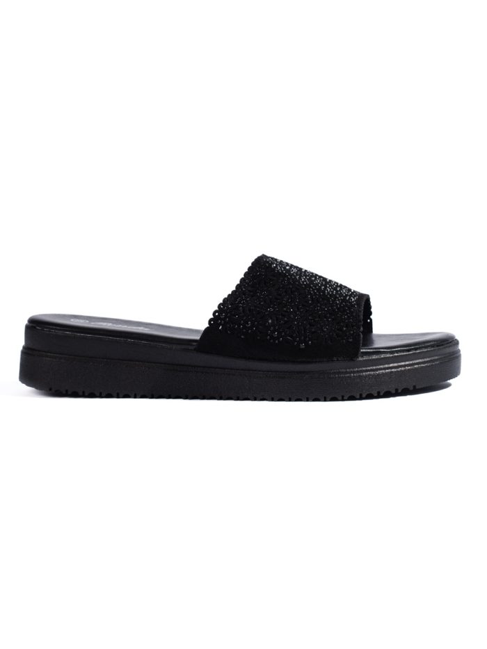 Juodos moteriškos platforminės šlepetės Moteriški batai 2Batai.LT - el.parduotuvė avalynės 8