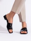 Moteriškos klasikinės juodos šlepetės Moteriški batai 2Batai.LT - el.parduotuvė avalynės