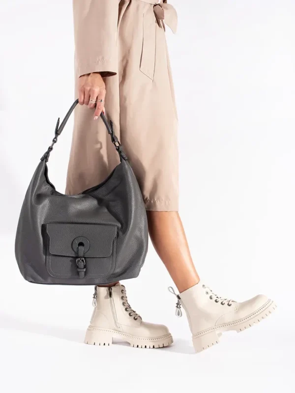 Smėliniai su raišteliais Leather Auliniai batai - Image 3